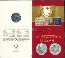 Ausztria 2006. 5E Ag Mozart karton díszlapon T:1 Austria 2006. 5 Euros Ag Mozart on cardboard sheet C:UNC Krause KM#3131