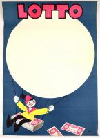 cca 1960 Macskássy János (1910-1993): Lotto, plakát, Állami Nyomda, offset, 67x47 cm.