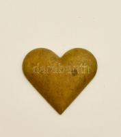200 db réz szívecske lap, 2×3 cm
