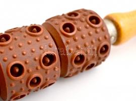 1938 Sanax elektromos masszírozógép ( nem kipróbált) és gumis hátmasszírozó, 23×20 cm, h:44 cm