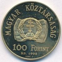 1998. 100Ft Cu-Ni-Zn "1848-49-es szabadságharc" T:PP ujjlenyomat Adamo EM150