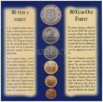 1996. 10f-100Ft 10klf db "50 éves a forint" forgalmi sor dísztokban T:PP