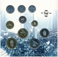 1996. 10f-100Ft 10klf db "50 éves a forint" forgalmi sor dísztokban T:PP