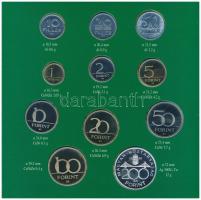 1995. 10f-200Ft (11xklf) forgalmi sor dísztokban, benne 200Ft Ag "Deák", "Magyarorszá...