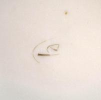 Jelzett távol keleti kis kiöntő, kézzel festett, kopott, 10×12 cm