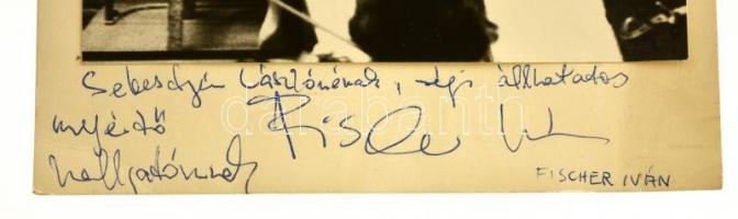 :Fischer Iván (1951- ) karmester dedikált fotója 13x18 cm