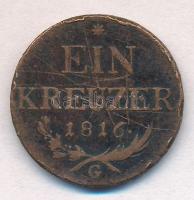 1816G 1kr Cu "I. Ferenc" T:2- karc
Huszár: 2060., Unger III.: 1406.c