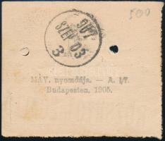 1907 Rozsnyó, MÁV-jegy