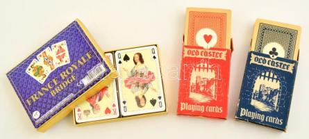 4 pakli francia és bridzs kártya / 4 decks of cards