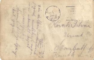 1917 Bécs, katonák puskával / WWI K.u.K. military, soldiers with guns in Vienna (Wien), photo  (fa)