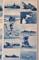 1942 Hogyan áll az angolok tengeri uralma, világháborús propaganda plakát, megviselt, szakadozott ál...