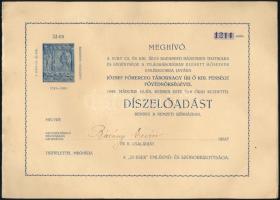 1929 Meghívó világháborús emlékszobor avatásra