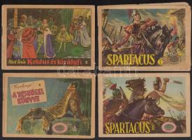 4 db képregényfüzet: Koldus és királyfi (2. rész), A dzsungel könyve (2. rész), Spartacus (1-2. rész)
