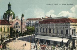 Debrecen, Royal szálloda, zsinagóga, utcakép