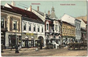 Debrecen, Kossuth utca, Ifj. Gyürky Sándor, Kardos László és Kontsek Géza üzlete. Kiadja ifj. Gyürky Sándor