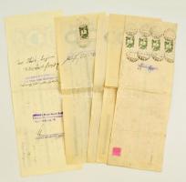 1949 20,30,40,60f; 2Ft értékű váltók okmánybélyegekkel