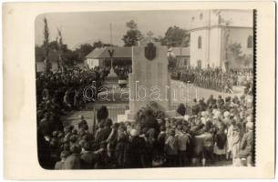 1934 Kőtelek, Hősök szobrának felszentelése, Bognár Ábel photo