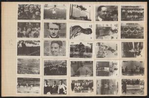 cca 1948-1960 186 db vegyes magyar és külföldi gyufacímke gyűjtemény, rendezett, olimpiai címkékkel