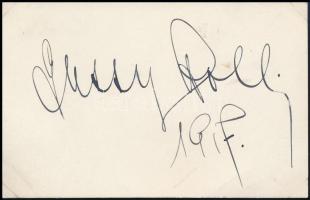 1917 Gussy Holl (1888-1966) operaénekesnő aláírása egy papírlapon. / Signature of Gussy Holl opera singer