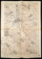 1944 Hatvan és környékének térképe, 1:50000, M. Kir. Honvéd Térképészeti Intézet, 63×46 cm