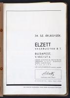 1934 Elzett Vasárugyár Rt. 34. sz. árjegyzék