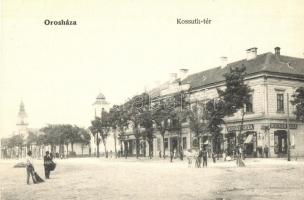 Orosháza, Kossuth tér, Alföld szálloda, Wigner Géza üzlete