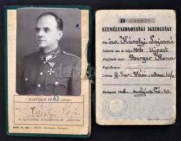 cca 1920-1940 Katona személy nem csak katonai igazolványai, bizonyítványai, részben fényképpel, műeg...