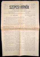 1915 a Szepesi Hírnök 53. évf. 1. lapszáma (január 2.), érdekes aktuális hírekkel