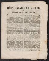 1833 Bétsi magyar kurír 48. száma, érdekes korabeli hírekkel számos országból