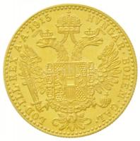 Ausztria 1915. Dukát Au "Ferenc József" utánveret (3,45g/0.986) T:1-
Austria 1915. 1 Duca...