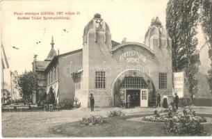 1907 Pécs, Országos Kiállítás, Kertész Tódor Sport pavilonja