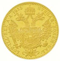 Ausztria 1915. Dukát Au "Ferenc József" utánveret (3,46g/0.986) T:1-
Austria 1915. 1 Duca...