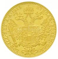 Ausztria 1915. Dukát Au "Ferenc József" utánveret (3,46g/0.986) T:1-
Austria 1915. 1 Duca...
