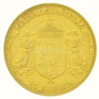 1903KB 20K Au "Ferenc József" (6,77g/0.900) T:2 kis fo.
Hungary 1903KB 20 Korona Au "...