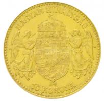1911KB 10K Au "Ferenc József" (3,38g/0.900) T:2 ph. Hungary 1911KB 10 Korona Au "Fran...
