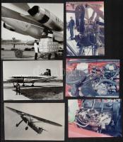 12 db repülő járműveket ábrázoló modern fotó / photos of planes and helicopters