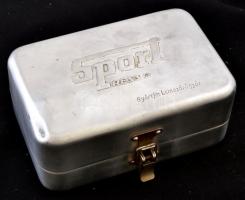 Sport Presso retró kávéfőzőkészlet (Lemezárugyár), kétszemélyes, jó állapotban, 14x9x5.5 cm