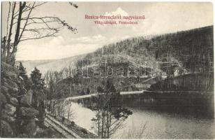 Ferencfalva, Valiug (Resica); nagyvízmű, Völgyzárógát / water works, dam (ferdén vágott / slant cut)