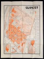 cca 1940 Ujpest város térképe. M. kir. Honvéd térképészeti intézet. Nagyon jó állapotban. 50x65 cm.