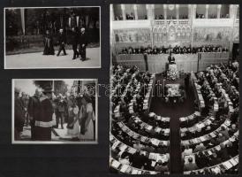 cca 1940 Két felvonuláson készült fotó, valamint háború utáni, az Országgyűlésben készült fotó 9x12 ,16x24 cm
