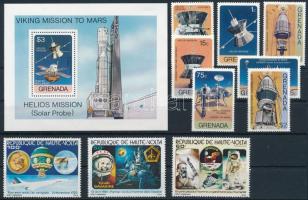 1969-1976  Űrkutatás 2 klf sor + 1 blokk, 1969-1976 Space Flight 2 sets + 1 block