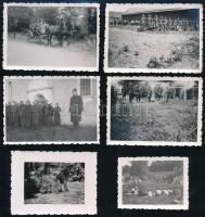 9 db katonai fotó az 1940-es évekből 6x9 cm