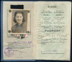 1944 Román útlevél + igazolvány + Aradi tornaegyesület igazolvány / Romanian passport for abroad + ID + Sport Club Arad id* (*bad condition)