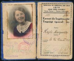 1944 Román útlevél + igazolvány + Aradi tornaegyesület igazolvány / Romanian passport for abroad + I...