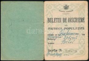 1944 Román útlevél + igazolvány + Aradi tornaegyesület igazolvány / Romanian passport for abroad + I...