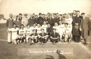 1929 Baja, Józsefváros és Baja válogatott I. csoport, labdarúgó csapatok csoportképe / Hungarian football teams group photo