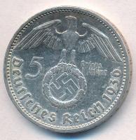 Német Harmadik Birodalom 1936E 5M Ag "Hindenburg" T:2
German Third Reich 1936E 5 Mark Ag ...