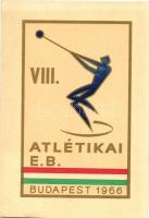 1966 VIII. Atlétikai EB. Sportpropaganda / European Athletic Championship advertisement card