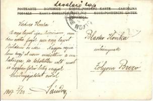 1907 Egy (511) uszályhajó építése közben munkásokkal / Building a barge with workers, photo (EK)