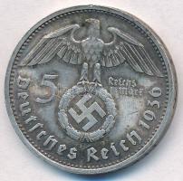 Német Harmadik Birodalom 1936E 5M Ag "Hindenburg" T:2 patina
German Third Reich 1936E 5 M...